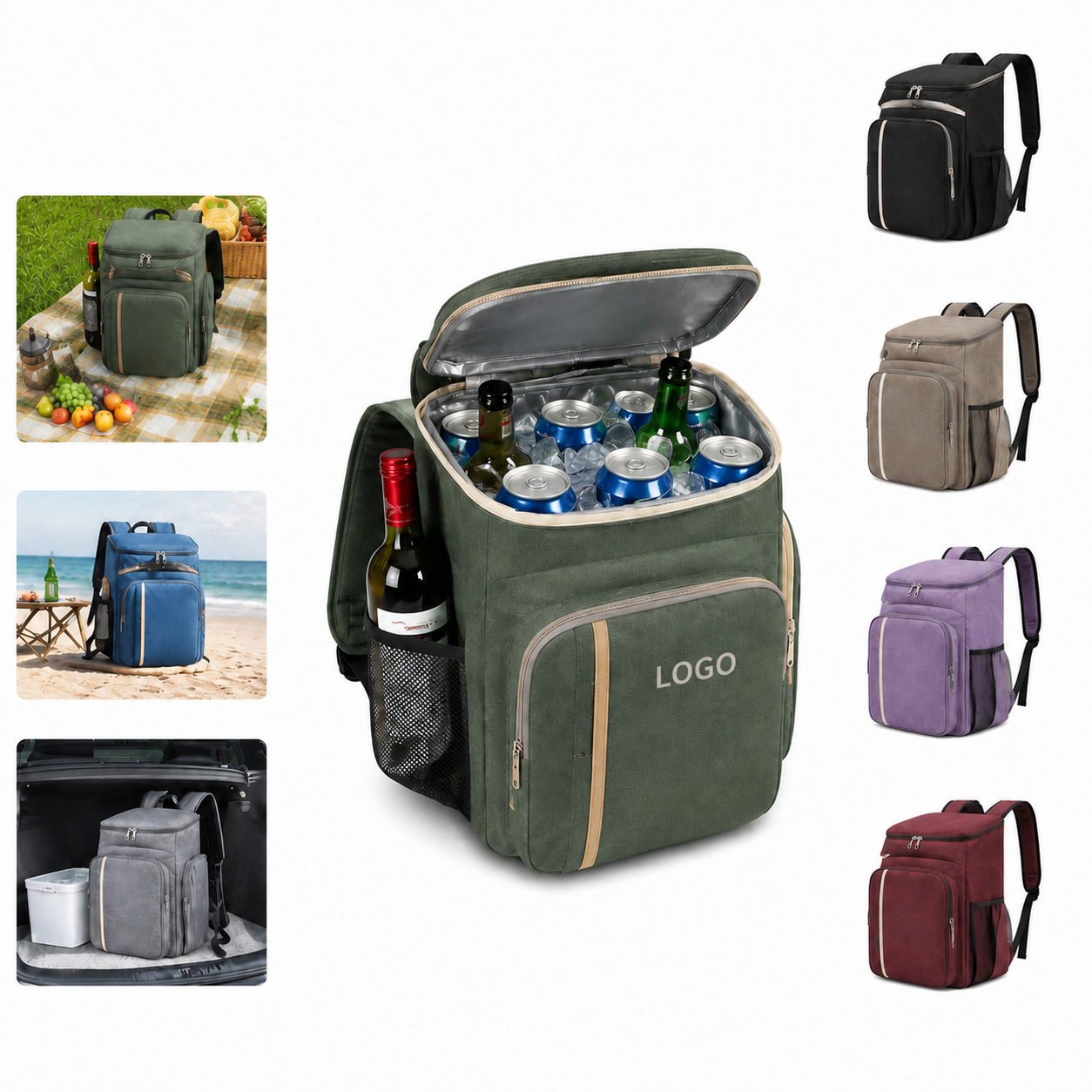 Heavy-Duty Insulated Camping Cooler Backpack