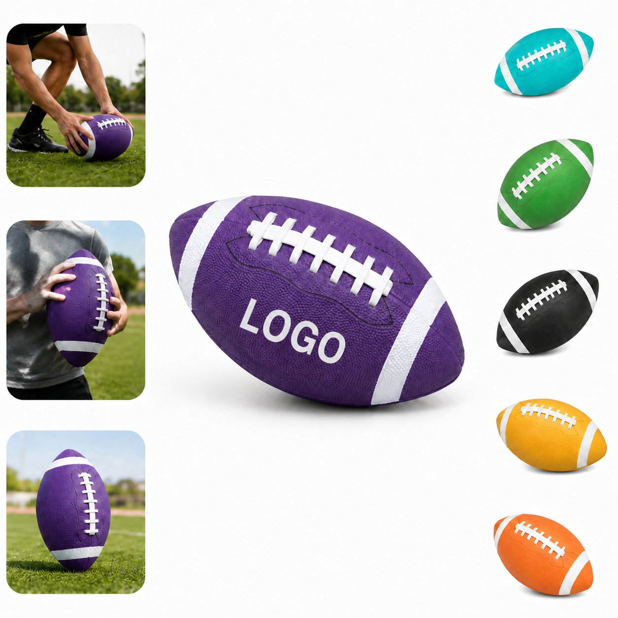 Size 6 Training Rugby Ball with Textured Grip
