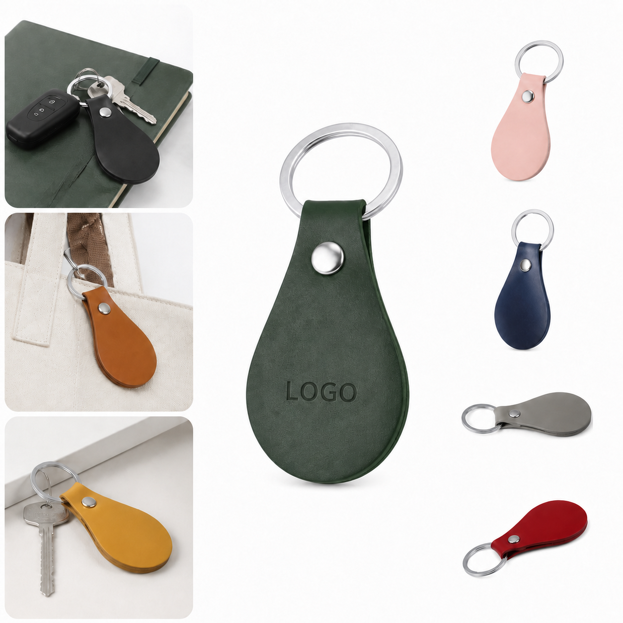 Modern PU Leather Keychain