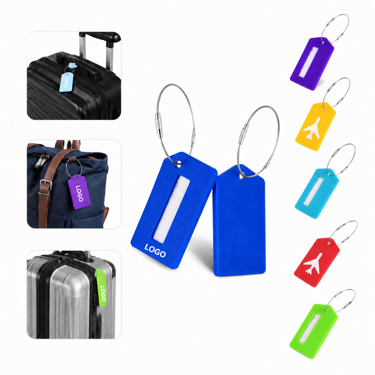 Custom FlexSeal Silicone Luggage Tags